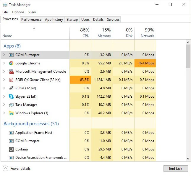 Allocate Fewer CPU Resources To Roblox
